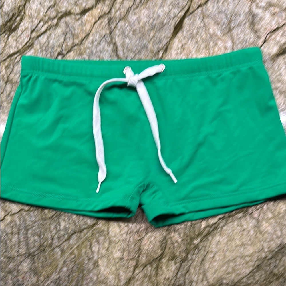 J.J. Malibu Green Swim Trunks